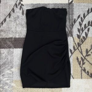 Baby Blush Black Strapless Dress